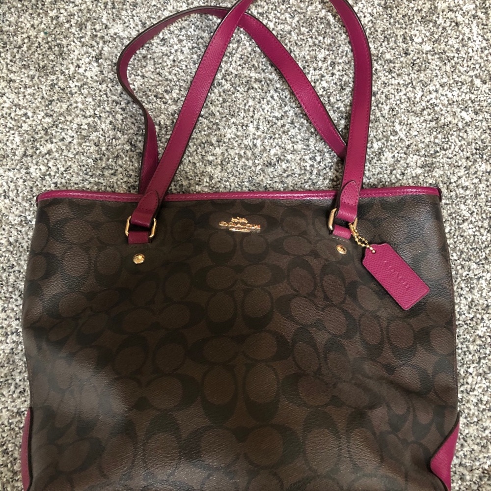 Authentic Coach handbag Pink/Brown